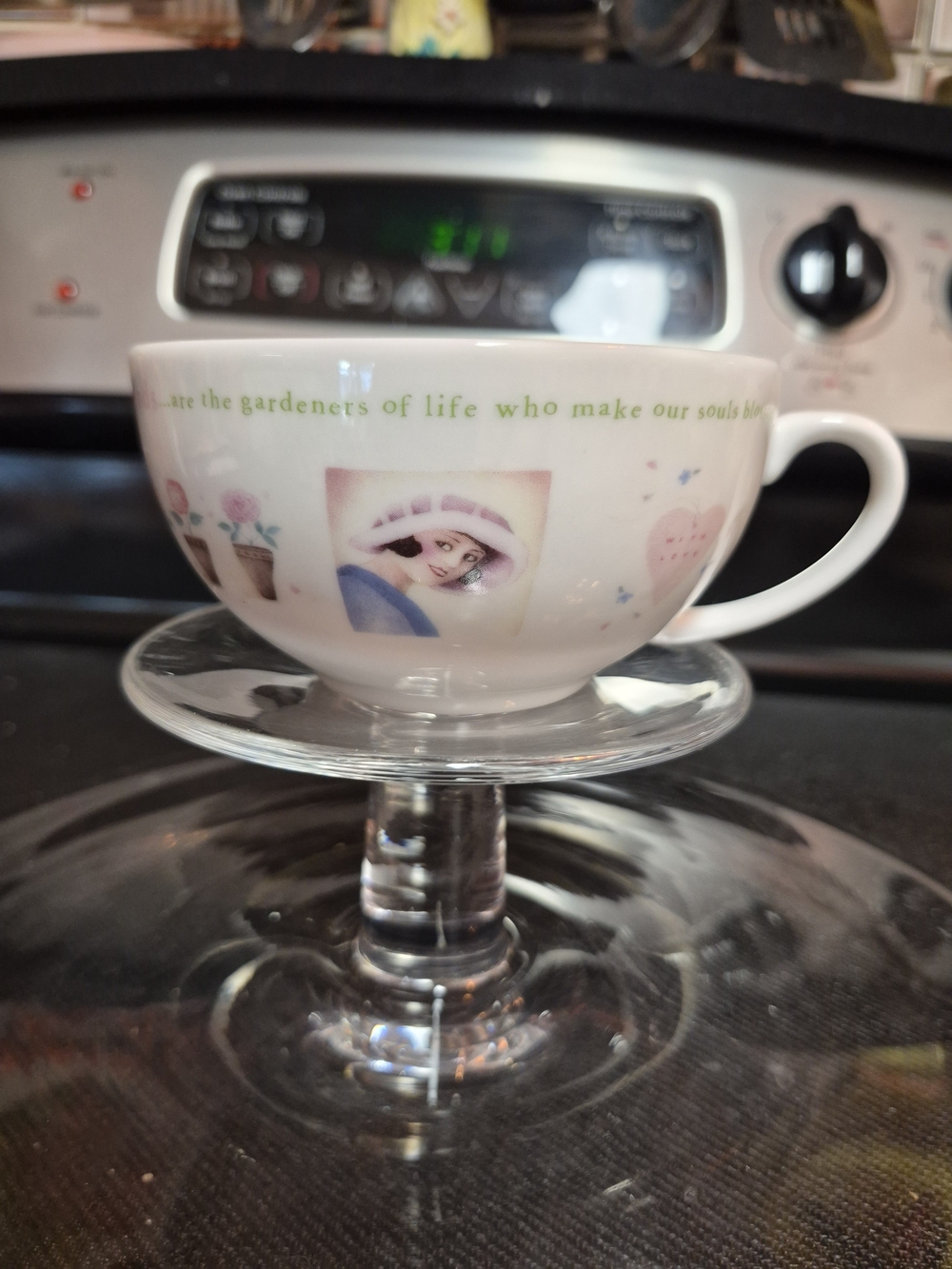 Judith Glover Spice of Life Friends Ceramic Coffee Cup White Multicolor